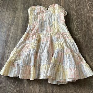 Love Shack Fancy Strapless Dress